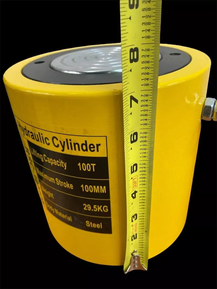 100 Ton hydraulic jack ram in use