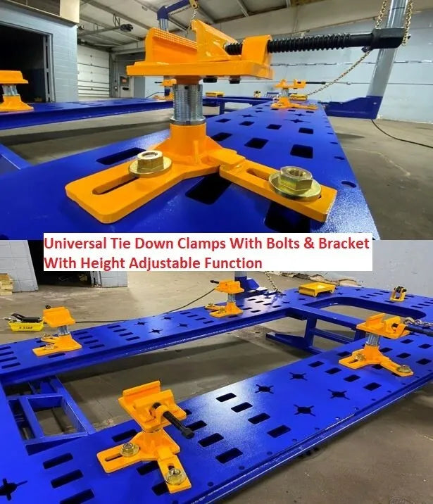 FREE SHIPPING - NEW 18 FEET AUTO BODY FRAME MACHINE + CLAMPS & TOOLS CART 16-ft Frame Machine for Sale with Drive-On Ramps and Accessories