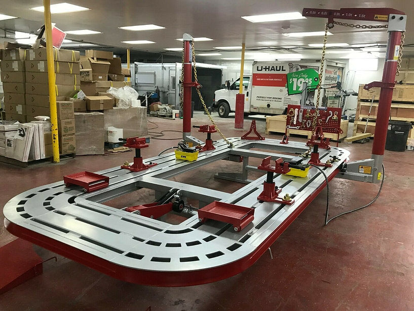 FREE SHIPPING NEW 16 FEET AUTO BODY FRAME MACHINE + CLAMPS 360 MOVN TOWERS. 16 feet 2 tower auto body frame machine