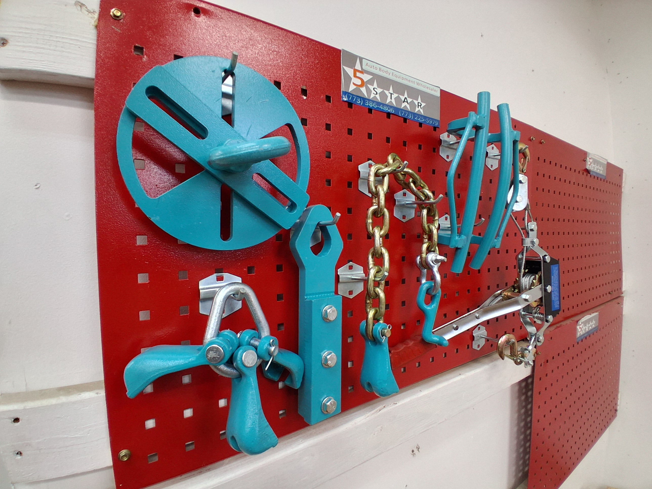 Set# 96 -6 pieces AUTO BODY FRAME MACHINE PULLING TOOLS & CLAMPS VALUE SET Set# 96 -6 pieces AUTO BODY FRAME MACHINE PULLING TOOLS & CLAMPS VALUE SET