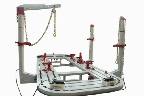 FREE SHIPPING new 22 Feet Long Auto Body Shop Frame Machine + 3 TOWERS 360 MOVE 22 Feet Long Auto Body Frame Machine with 3 10-ton pulling towers