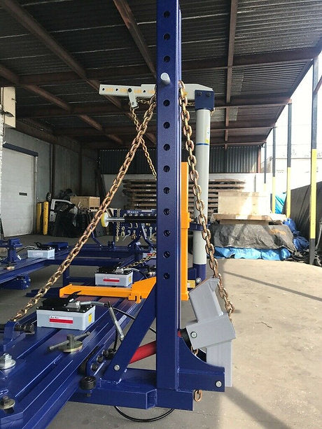 FREE SHIPPING NEW 24 FEET 4 TOWERS AUTO BODY FRAME MACHINE 40 TON HEAVY DUTY 360-Degree Pulling Capability of the Auto Body Frame Machine