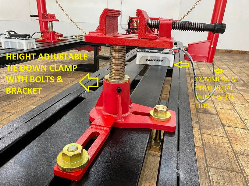 FREE SHIPPING NEW 18 FEET 2 TOWERS AUTO BODY SHOP FRAME MACHINE COMPLETE PACKAGE 360-degree pulling capability for precise auto body repairs
