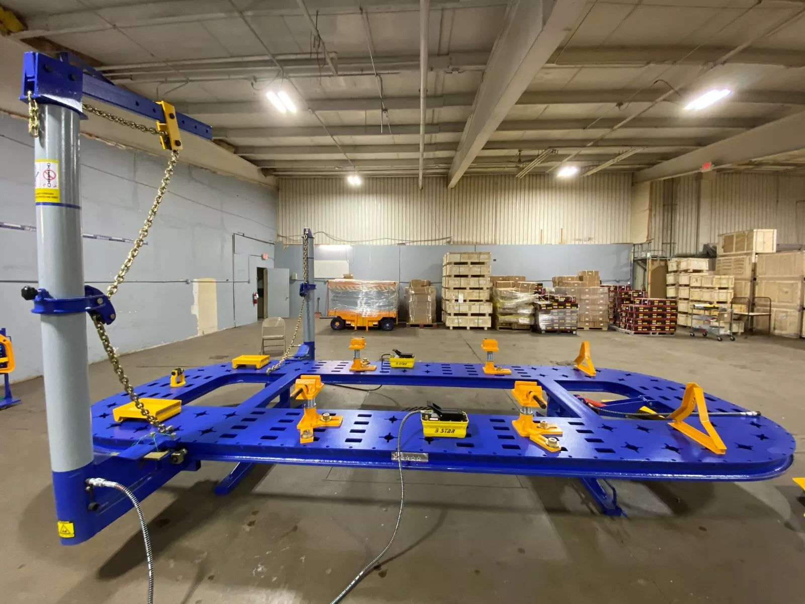 FREE SHIPPING - NEW 18 FEET AUTO BODY FRAME MACHINE + CLAMPS & TOOLS CART Adjustable Pinchweld Assemblies on a Durable Frame Machine