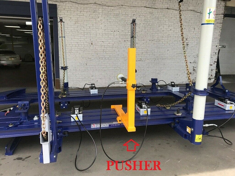 FREE SHIPPING NEW 24 FEET 4 TOWERS AUTO BODY FRAME MACHINE 40 TON HEAVY DUTY Air Hydraulic Pumps Included with the Auto Frame Machine