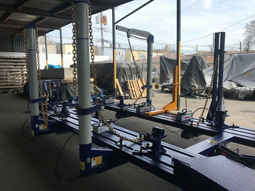 FREE SHIPPING NEW 24 FEET 4 TOWERS AUTO BODY FRAME MACHINE 40 TON HEAVY DUTY Car Frame Straightening Tools - 24 FEET Long Auto Body Frame Machine