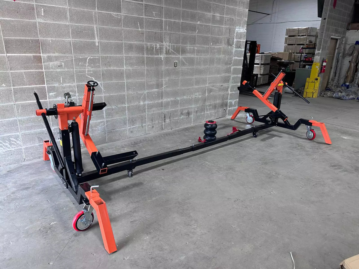 Car rotisserie with 8" locking casters