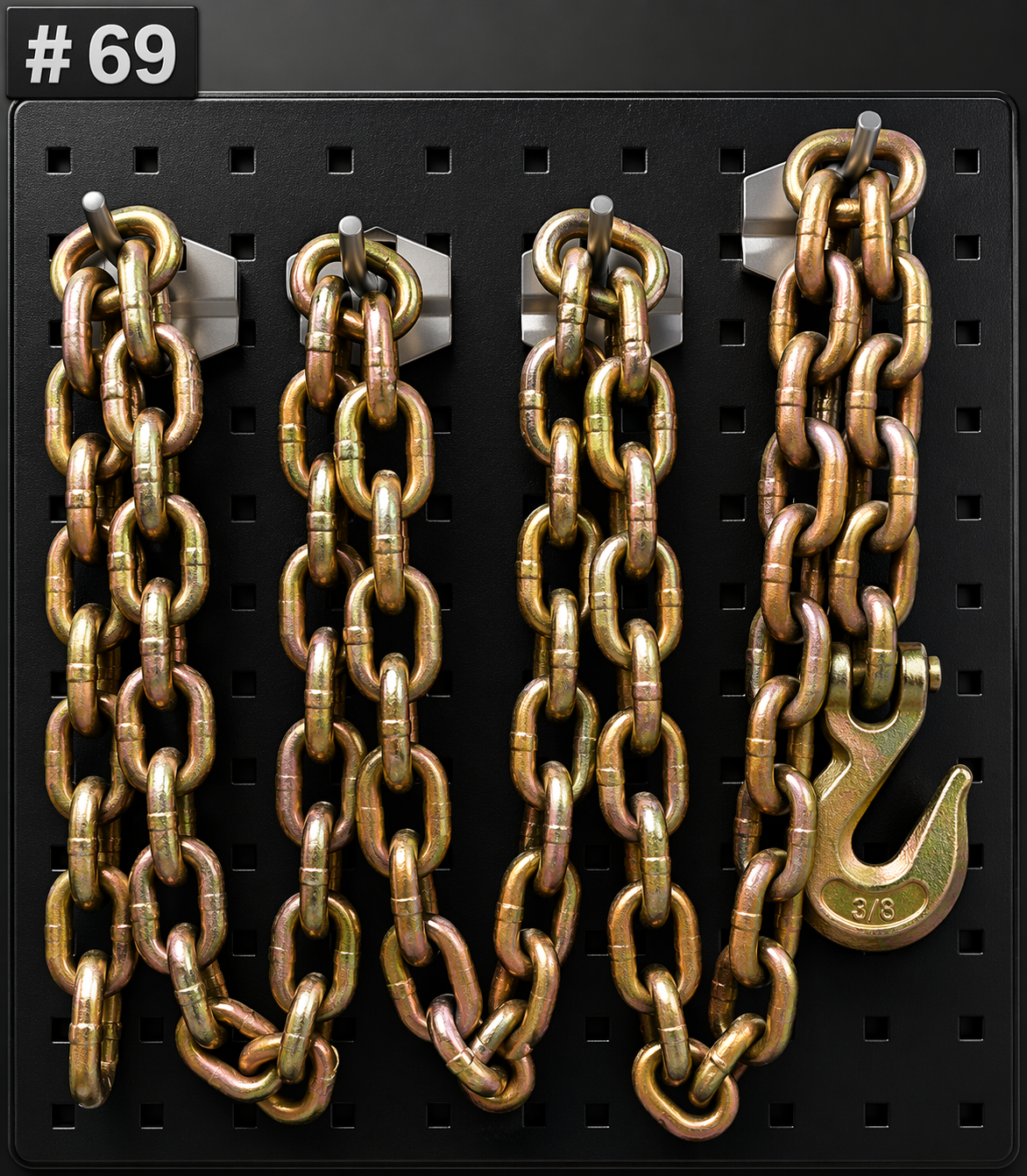 SET#69 Frame Machine Chain with Grab Hook 26400 Capacity 8 FT FEET Long Chain