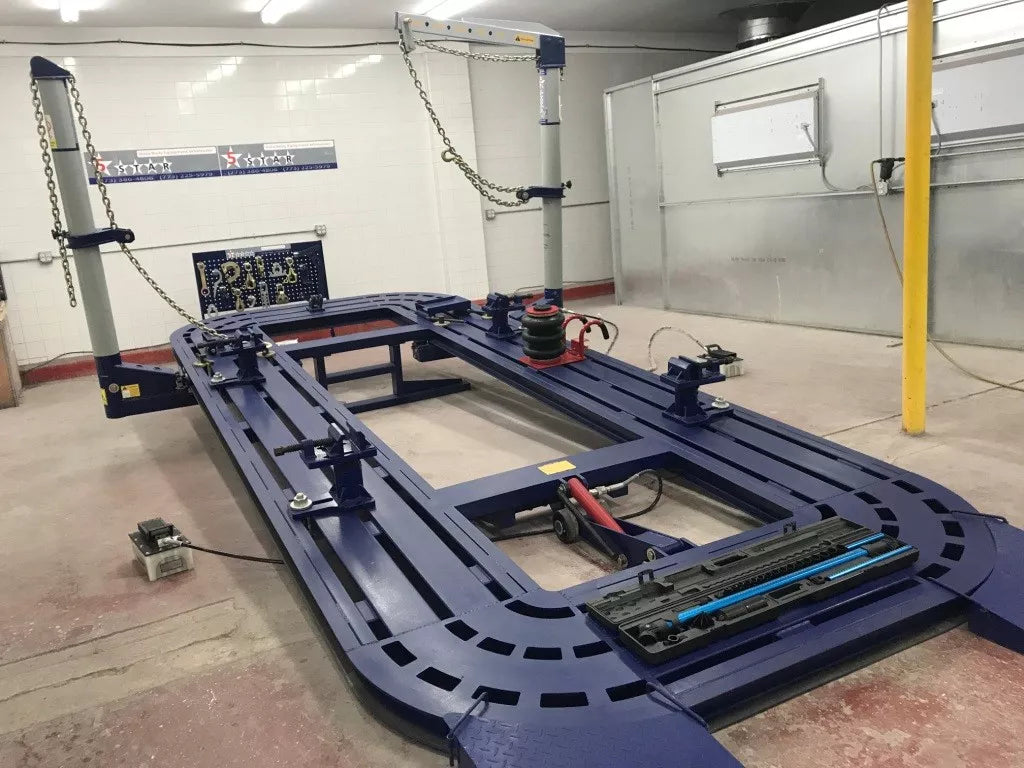FREE SHIPPING NEW 22 FEET AUTO BODY FRAME MACHINE WITH TOOLS CART COMPLETE PCKG Clear Floor Pulling Towers with 360 Degree Pulling Capability