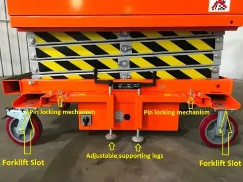FREE SHIPPING NEW 5 STAR 19 FEET MAX LIFT ELECTRIC SCISSOR LIFT MAN LIFT Close-up of the 19 feet electric scissor lift control panel