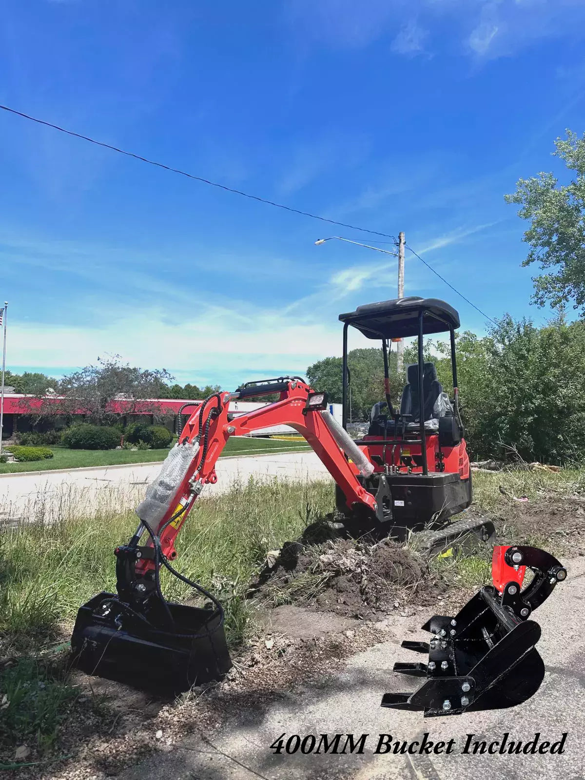 FREE SHIPPING NEW 2 Ton New Mini Excavator, KUBOTA D902 Diesel Engine 16 hp EPA Certification Badge on Equipment