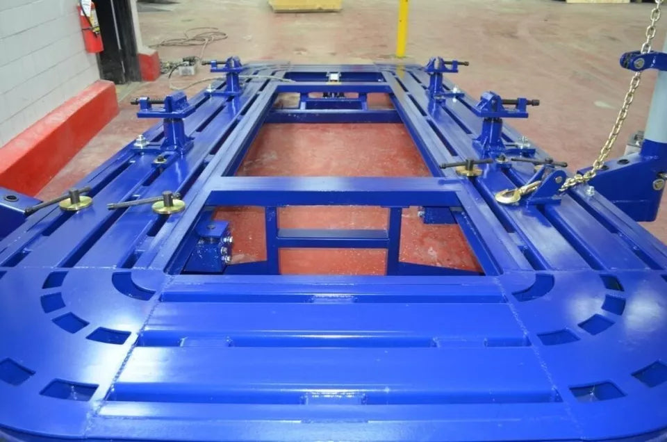 24' AUTO BODY FRAME MACHINE INCLUDING EVERYTHING IN PICS CLAMPS TOOL TOOLS CART Free delivery included with body shop frame machine