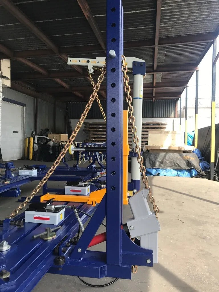 FREE DELIVERY - NEW 22 FEET 4 TOWERS AUTO BODY FRAME MACHINE 360 DEGREES 40 TON Heavy-duty frame machine bed with adjustable height clamps