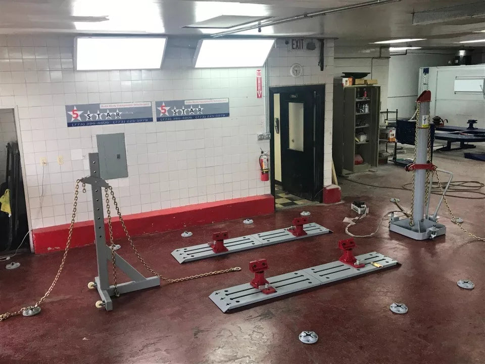 Auto Body Repair Tools | Local Pickup Frame Machine with Clamps & Chains Heavy-duty steel auto body repair tool