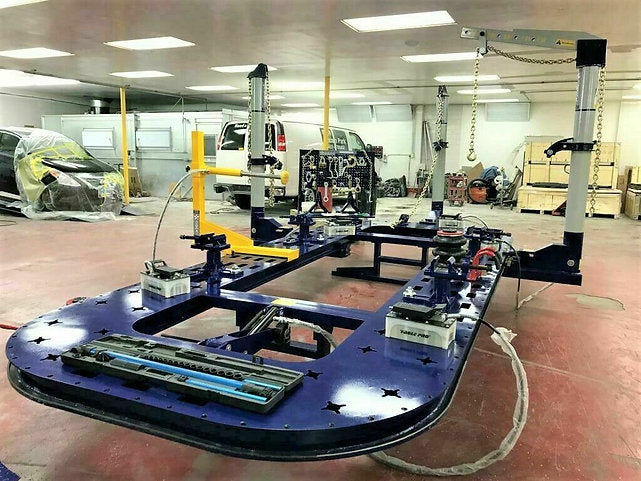 FREE SHIPPING NEW 22 FEET LONG AUTO BODY NEW FRAME MACHINE 30 TON = 3 TOWERS Hydraulic tilt bed with 7,700 lb. lifting capacity