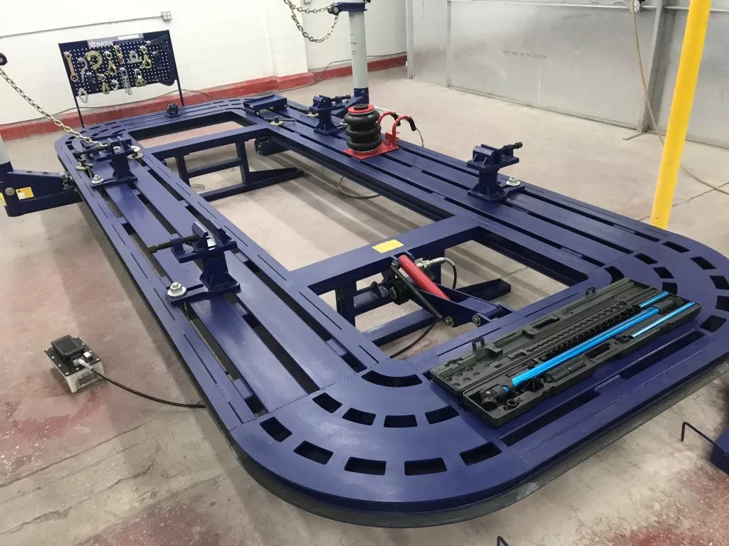 FREE SHIPPING NEW 22 FEET AUTO BODY FRAME MACHINE WITH TOOLS CART COMPLETE PCKG Quick Disconnect Hydraulic Fittings on Frame Machine