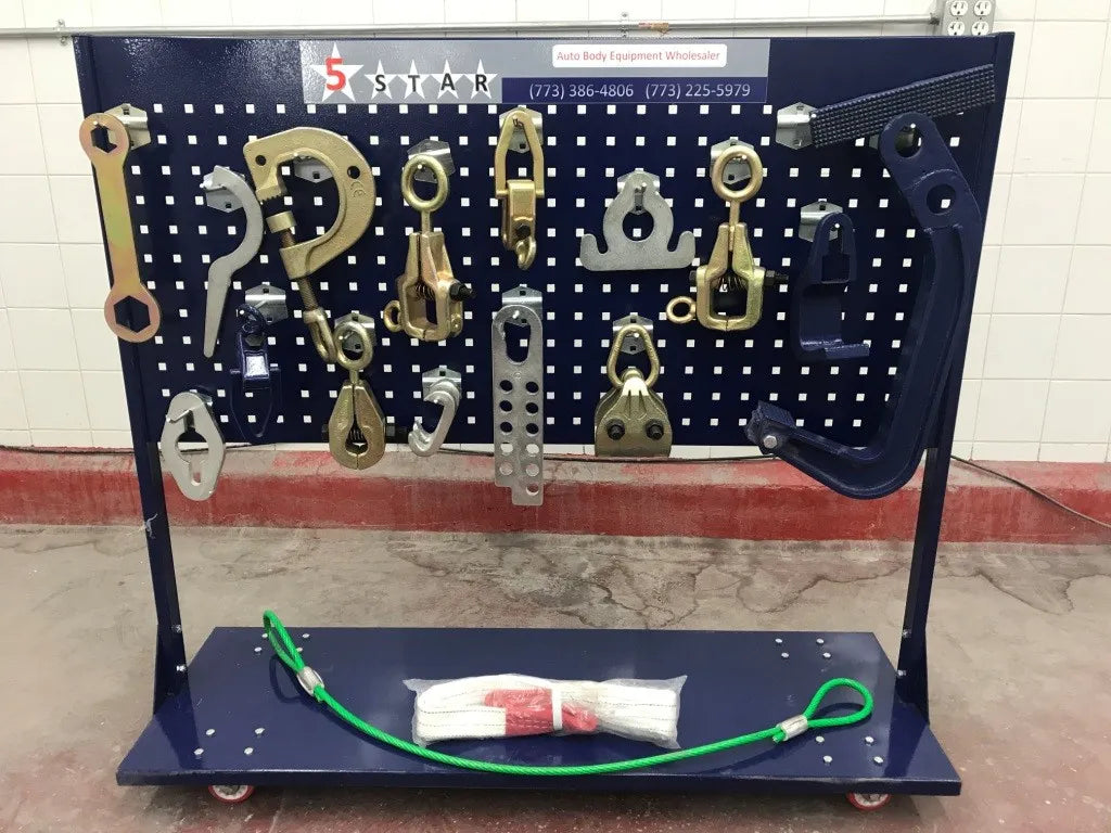 FREE SHIPPING NEW 22 FEET AUTO BODY FRAME MACHINE WITH TOOLS CART COMPLETE PCKG  Ramps for Easy Vehicle Loading onto Frame Machine
