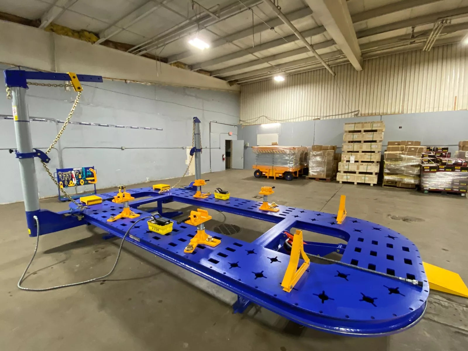 FREE SHIPPING - NEW 18 FEET AUTO BODY FRAME MACHINE + CLAMPS & TOOLS CART Universal Anchoring System for Frame Machines