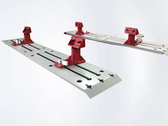adjustable clamps on the machine