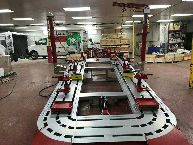 FREE SHIPPING NEW 16 FEET AUTO BODY FRAME MACHINE + CLAMPS 360 MOVN TOWERS.  auto body frame machine or sale