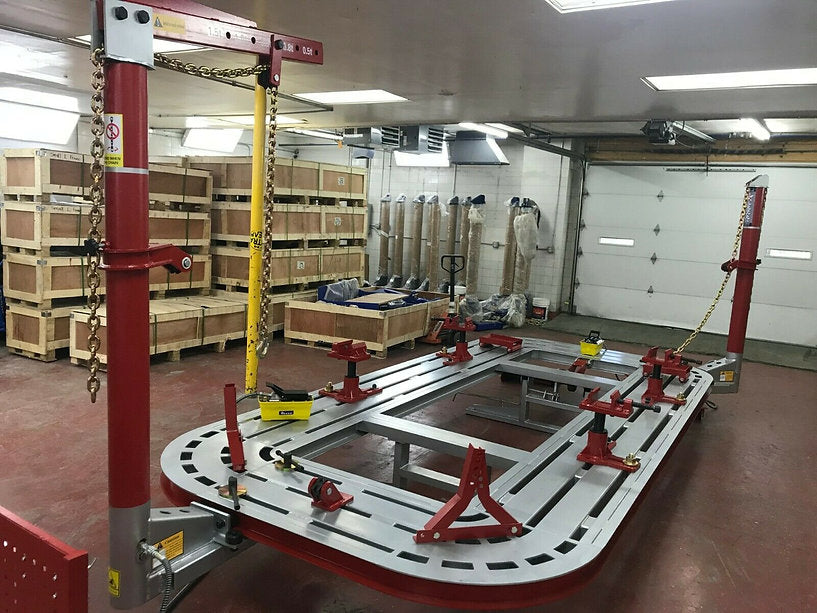 FREE SHIPPING NEW 16 FEET AUTO BODY FRAME MACHINE + CLAMPS 360 MOVN TOWERS. auto body frame repair