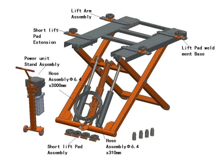 6,000 Lbs MID RISE 48" High Vehicle Scissor Lift / Free local pickup.