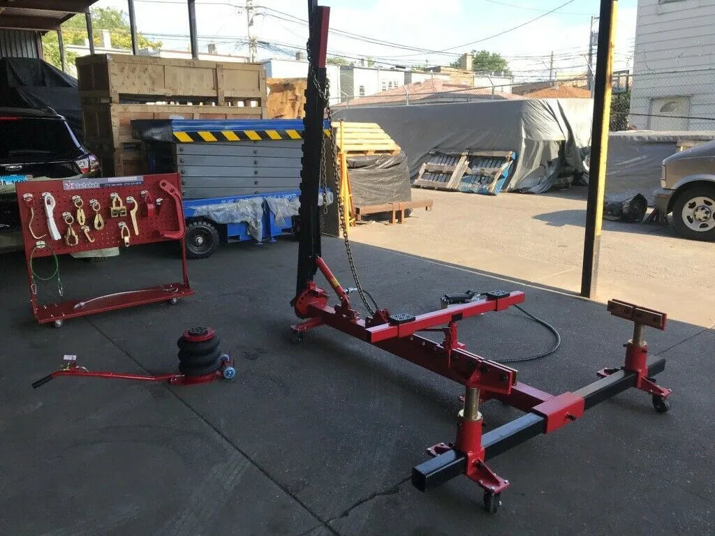 New Portable Auto Body Puller Frame Straightener free clamps + 3 Ton Air Jack New Portable Auto Body Puller Frame Straightener free clamps + 3 Ton Air Jack