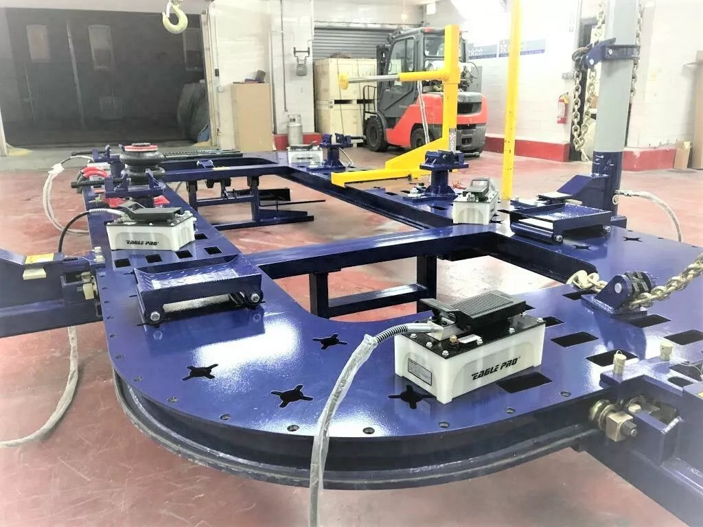 FREE SHIPPING 20 FEET LONG AUTO BODY NEW FRAME MACHINE 30 TON = 3 TOWERS + CLAMPS,TOOLS BENCH