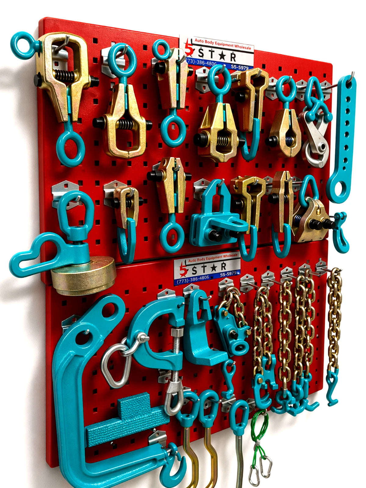 SET#9 -33 PIECE AUTO BODY FRAME MACHINE PULLING TOOLS & CLAMPS VALUE SET