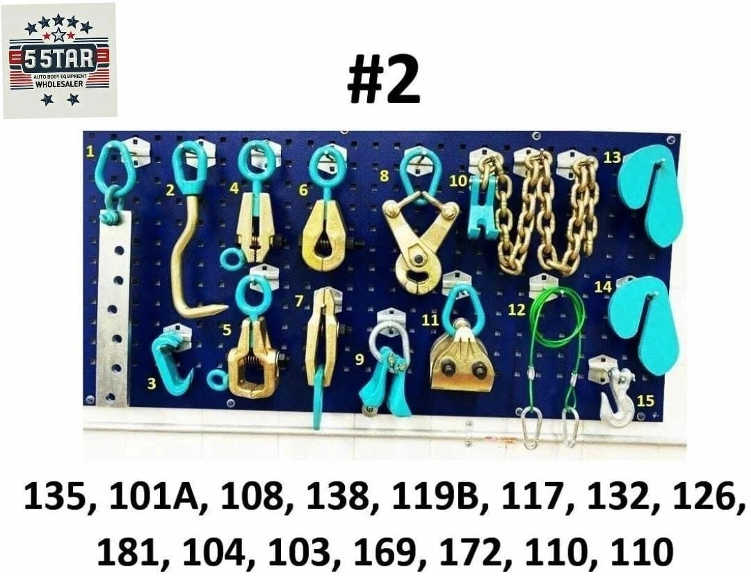SET#2 15 Pcs HEAVY DUTY AUTO BODY FRAME MACHINE PULLING TOOLS & CLAMPS MEGA PACK SET#2 15 Pcs HEAVY DUTY AUTO BODY FRAME MACHINE PULLING TOOLS & CLAMPS MEGA PACK