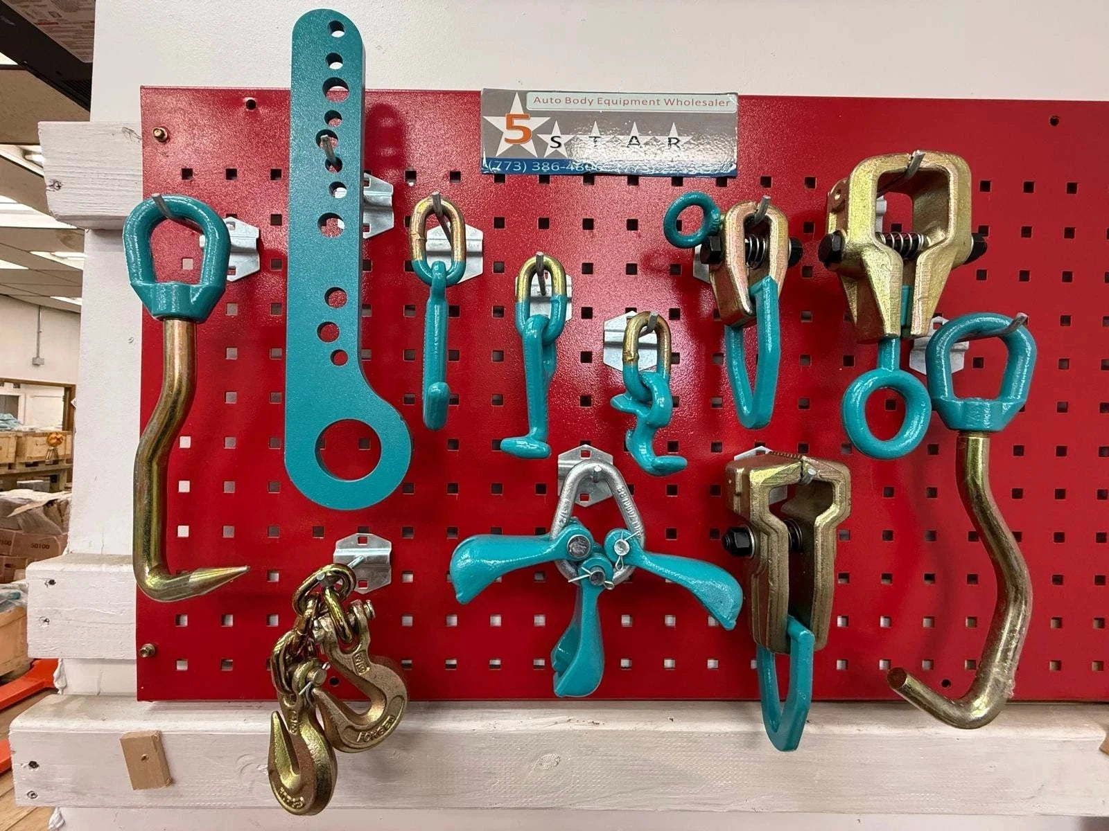 Set# 95 -11 pieces AUTO BODY FRAME MACHINE PULLING TOOLS & CLAMPS VALUE SET Set# 95 -11 pieces AUTO BODY FRAME MACHINE PULLING TOOLS & CLAMPS VALUE SET