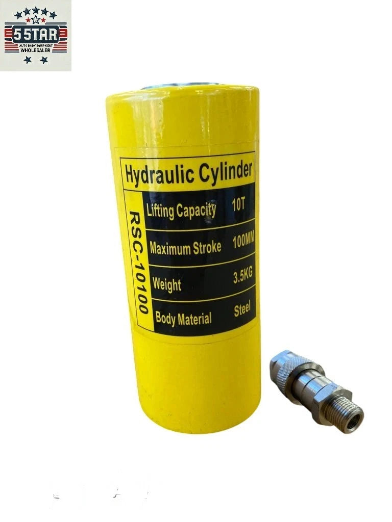 10 Ton Hydraulic Cylinder Jack Single Acting 4" Stroke Solid Hydraulic Ram Jack