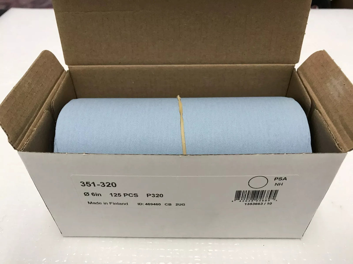 STICKIT 6 INCH SANDING DISC, 80 + 180 + 220 + 320 Grits 125 PIECES EACH BOX