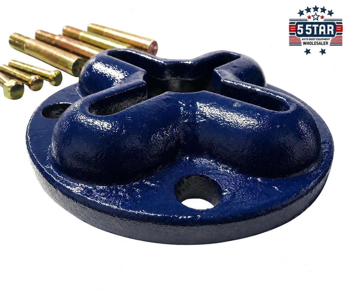 AUTO BODY FRAME MACHINE ANCHOR POT WITH 4 SLOTS BOLTS & WASHERS INCLUDED