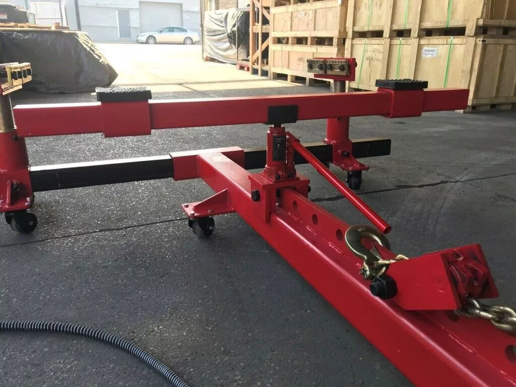 New Portable Auto Body Puller Frame Straightener free clamps + 3 Ton Air Jack