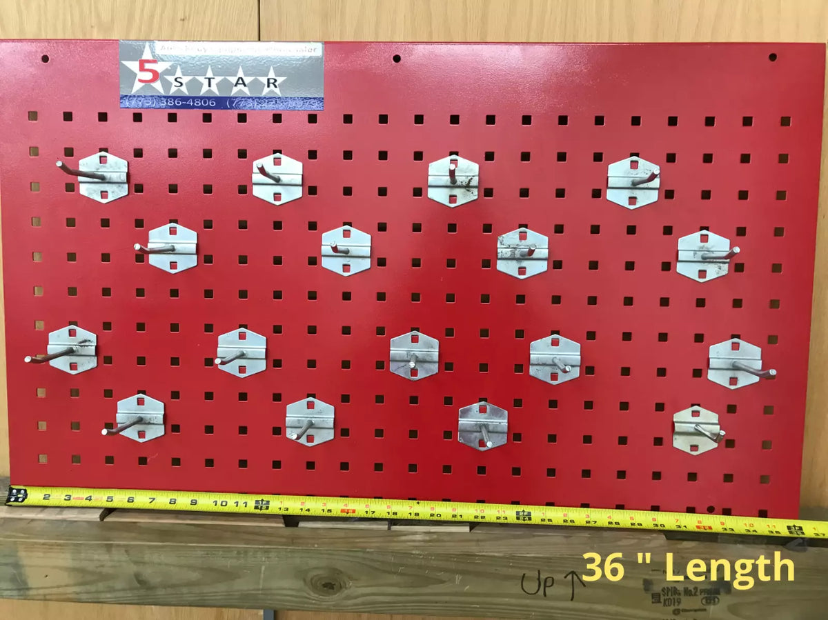 AUTO BODY FRAME MACHINE WALL MOUNT TOOL AND CLAMP BOARD WITH 17 HANGERS!!