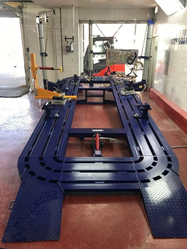 24 FEET LONG 7 FT 3" WIDE AUTO BODY FRAME MACHINE 3 TOWERS + CLAMPS TOOL CART