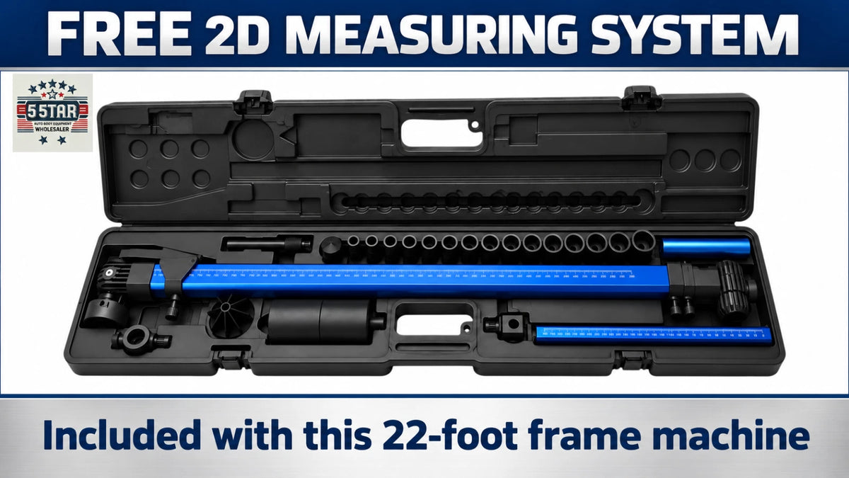 FREE SHIPPING NEW 22 FEET AUTO BODY FRAME MACHINE WITH TOOLS CART COMPLETE PCKG