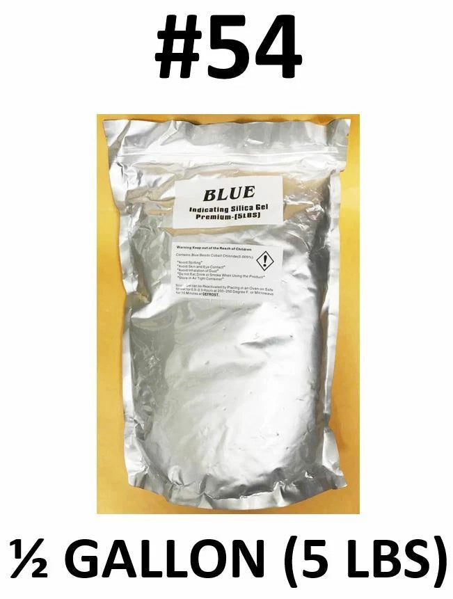 SET#54 - 5 LBS Premium Blue Indicating Silica Gel Desiccant Beads
