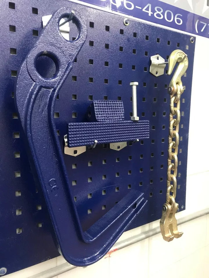 Set#109 Mo-Clamp Style 6410, 4151 FRAME MACHINE JUMBO DEEP HOOK 2 PADS + CLAW HOOK CHAIN