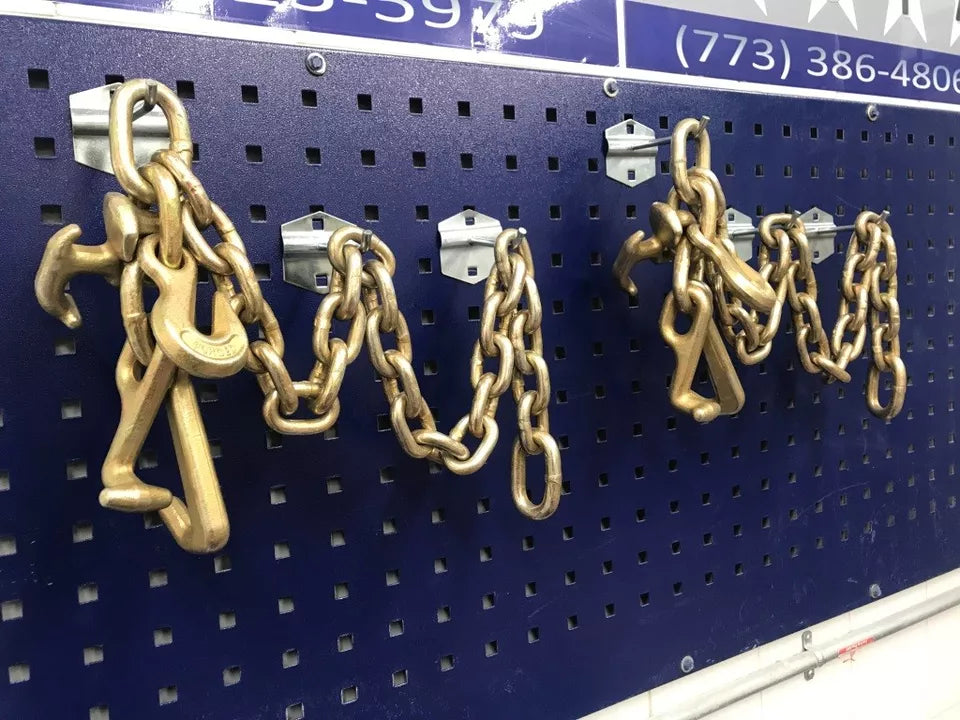 SET#56 - 2 Piece Mo Clamp Style 3 Chain RTJ Hook Frame Machine TOW TRUCK WRECKER SET#56 - 2 Piece Mo Clamp Style 3 Chain RTJ Hook Frame Machine TOW TRUCK WRECKER
