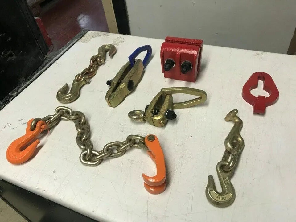 SET#19 AUTO BODY FRAME MACHINE HEAVY DUTY 7 PIECES TOOL AND CLAMP DOUBLE HOOK SET#19 AUTO BODY FRAME MACHINE HEAVY DUTY 7 PIECES TOOL AND CLAMP DOUBLE HOOK