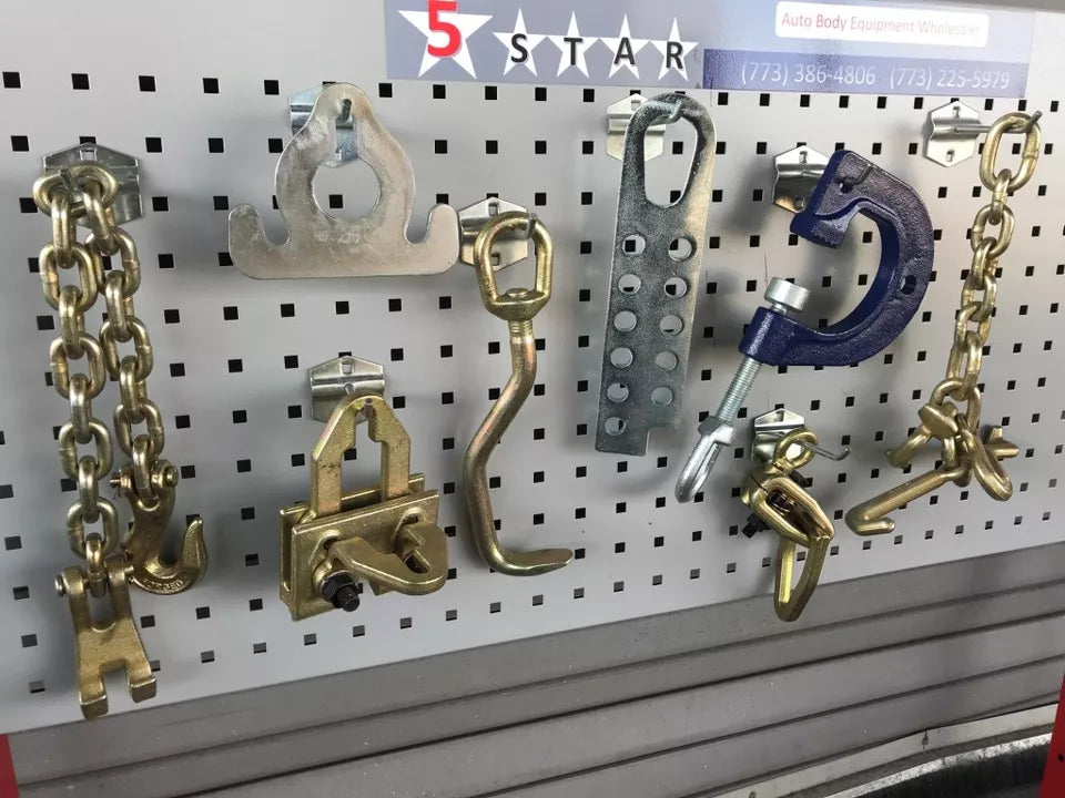 SET#4 - 8 PIECES AUTO BODY FRAME MACHINE TOOLS CHAINS CLAMP SET COMBO DEAL SET#4 - 8 PIECES AUTO BODY FRAME MACHINE TOOLS CHAINS CLAMP SET COMBO DEAL