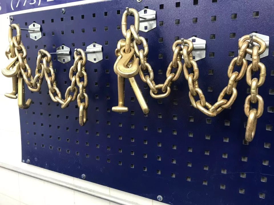 SET#56 - 2 Piece Mo Clamp Style 3 Chain RTJ Hook Frame Machine TOW TRUCK WRECKER SET#56 - 2 Piece Mo Clamp Style 3 Chain RTJ Hook Frame Machine TOW TRUCK WRECKER