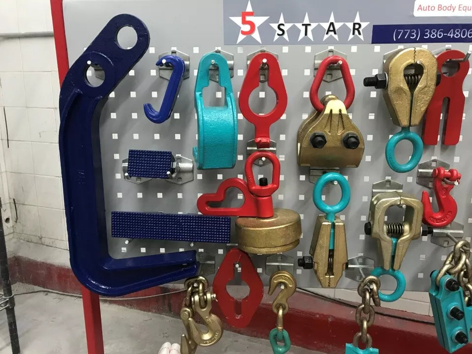 SET#65 - 65 PIECE HEAVY DUTY AUTO BODY FRAME MACHINE PULLING TOOLS & CLAMPS JACK SET#65 - 65 PIECE HEAVY DUTY AUTO BODY FRAME MACHINE PULLING TOOLS & CLAMPS JACK