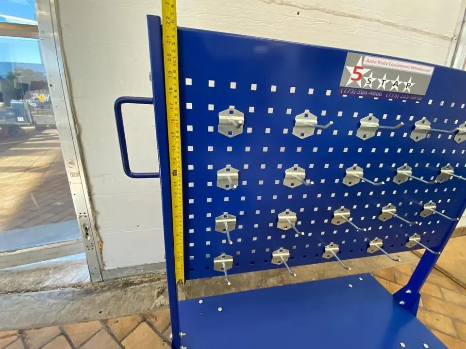 AUTO BODY FRAME MACHINE TOOLS AND CLAMPS PORTABLE TOOL CART WITH 20 HANGERS!! AUTO BODY FRAME MACHINE TOOLS AND CLAMPS PORTABLE TOOL CART WITH 20 HANGERS!!