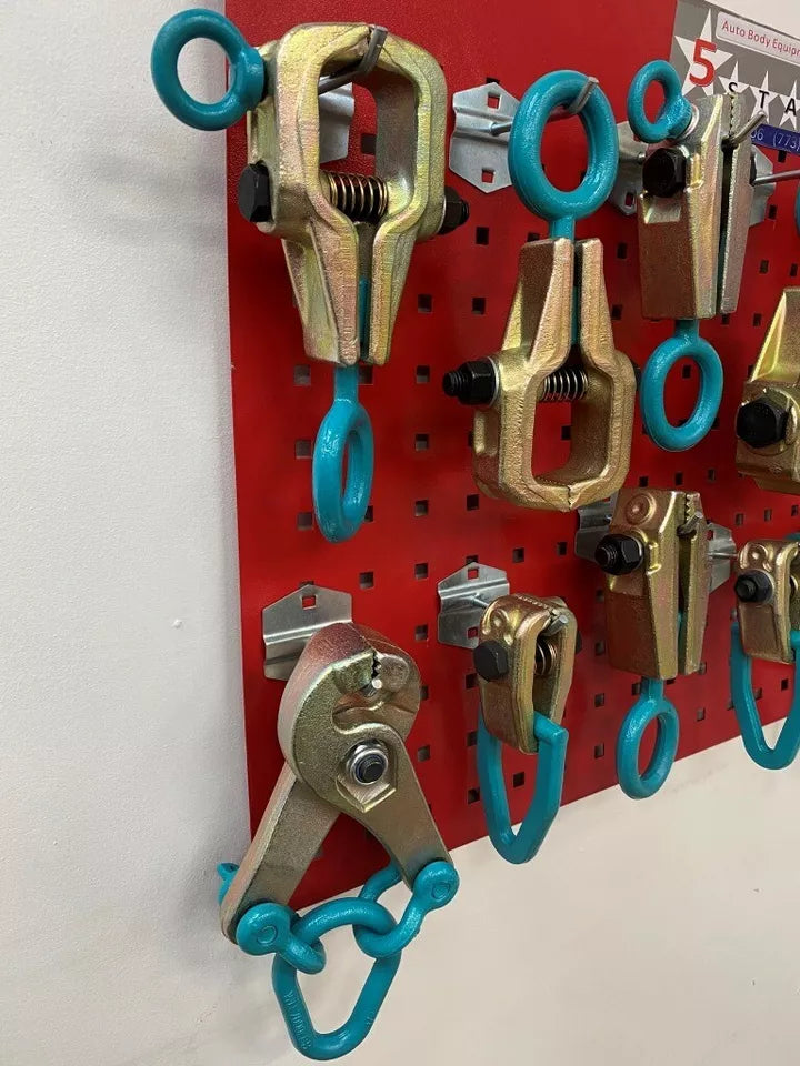 SET#58 HEAVY DUTY AUTO BODY FRAME MACHINE 14 PIECE PULLING BEST TOOLS AND CLAMPS SET#58 HEAVY DUTY AUTO BODY FRAME MACHINE 14 PIECE PULLING BEST TOOLS AND CLAMPS