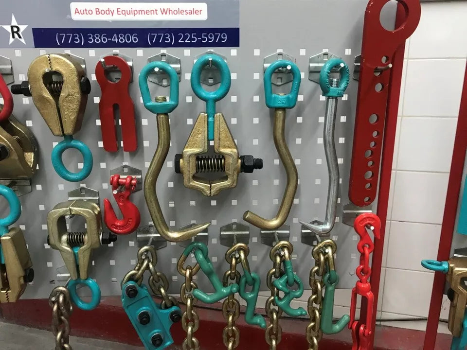 SET#65 - 65 PIECE HEAVY DUTY AUTO BODY FRAME MACHINE PULLING TOOLS & CLAMPS JACK SET#65 - 65 PIECE HEAVY DUTY AUTO BODY FRAME MACHINE PULLING TOOLS & CLAMPS JACK