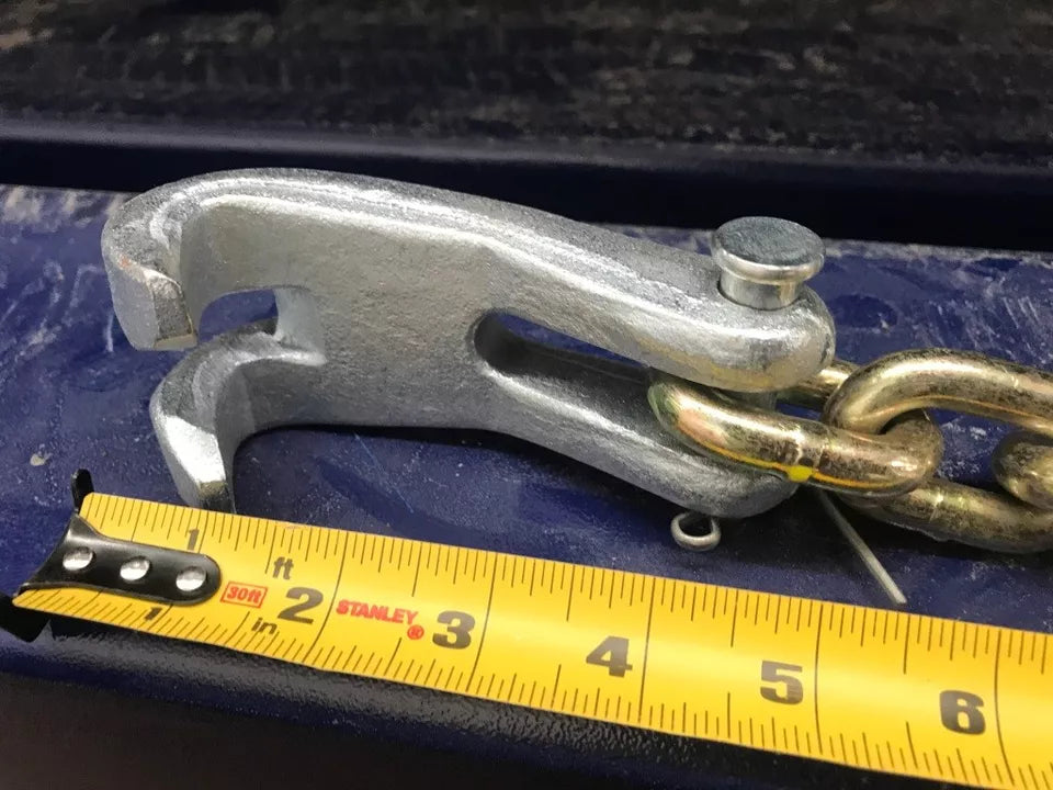 AUTO BODY FRAME MACHINE RACK CLAW CHAIN 8.5 FEET LONG HEAVY TOW TRUCK WRECKER AUTO BODY FRAME MACHINE RACK CLAW CHAIN 8.5 FEET LONG HEAVY TOW TRUCK WRECKER
