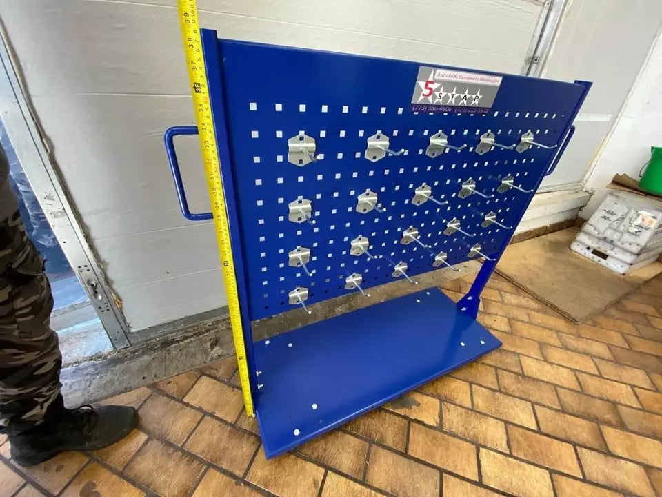 AUTO BODY FRAME MACHINE TOOLS AND CLAMPS PORTABLE TOOL CART WITH 20 HANGERS!! AUTO BODY FRAME MACHINE TOOLS AND CLAMPS PORTABLE TOOL CART WITH 20 HANGERS!!